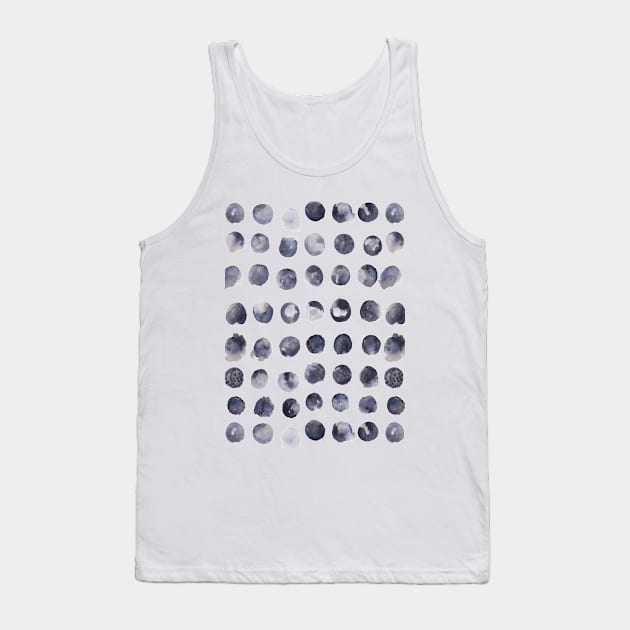 Moon Phases polka dots Tank Top by Guncha Kumar